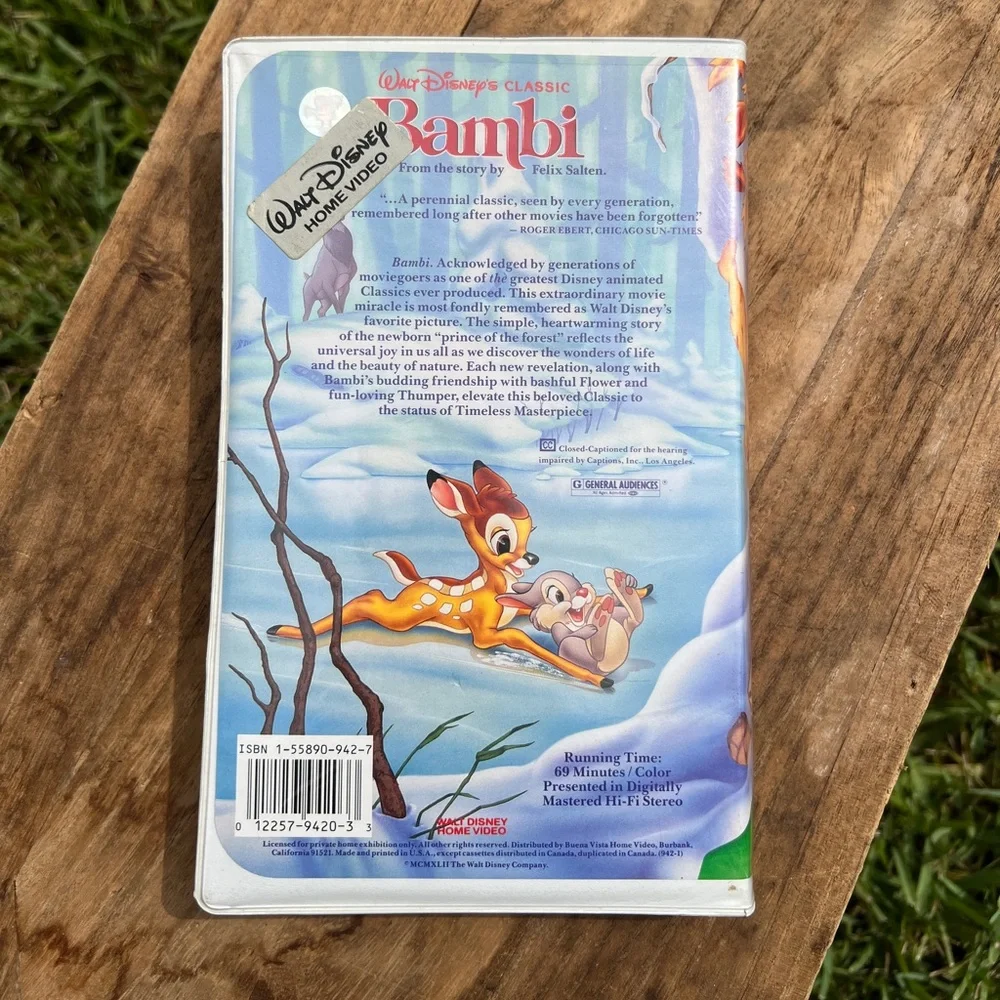 DISNEY VHS Bambi BLACK DIAMOND EDITION Original Animated Classic. - Picture 2 of 3